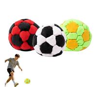 Xbemkste Hand-Made Knitted Footbags 3Pcs Juggling Balls with Multicolored Geometric Pattern Classic Foot Bag Toy Crochet Kick Bag Pro Sand Footbag For Party Favors Outdoor Games (A)
