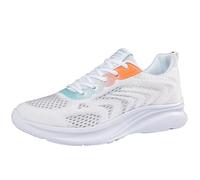 Xbemkste Sneaker Men's Heels Short Leather Boots High Heels Women's Boots Fashion Zip Boots Men's Road Running Shoes, White, 7 UK