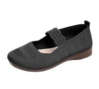 Xbemkste Strappy Ballerinas Women's Flat Foldable Knitted Ballet Flats Round Toe Comfortable Soft Slip On Walking Shoes Traditional Shoes Lightweight Summer Shoes for Office, Everyday Use, black, 2