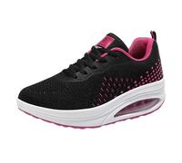 Xbemkste Summer Shoes Women's Comfortable Rocking Shoes Square Dancing Shoes Sports Casual Shoes Mum Shoes Glitter Trainers Women, pink, 5 UK