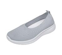 Xbemkste Summer Shoes Women's Walking Shoes Lightweight Wide Mesh Breathable Leisure Running Shoes Comfortable Outdoor Summer Shoes Trainers Women's Shoes for Wide Feet, gray, 8 UK