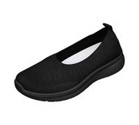 Xbemkste Summer Shoes Women's Walking Shoes Lightweight Wide Mesh Breathable Leisure Running Shoes Comfortable Outdoor Summer Shoes Trainers Women's Shoes for Wide Feet, black, 5 UK