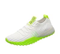 Xbemkste Trainers Men's Casual Comfortable Lightweight Loafers for Women, Slip-On Trainers, Flat Hiking Shoes Men, Green, 7 UK