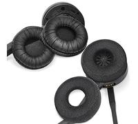 XBERSTAR 2pairs Replacement Ear Pads for Jabra PRO 920 930 Headphones Ear Cushions for Jabra 935 9450 9460 9465 9470 Headset (1 pair leather earpads+leather earpads)
