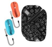 XBERSTAR Mouse Game Grip for Switch 2 for Joy-Con Controller Controller Stand Base Mouse Pad Set (Blue Orange)