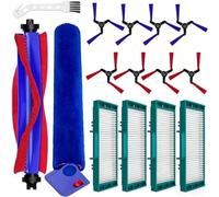 XBERSTAR Replacement Parts Compatible with Dyson Spot+ Scrub AI Robot Vacuum Spare Accessories 1 Roller Brush 4 Filter 8 Side Brush 1 Soft Roller Brush 1 Cleaning Brush