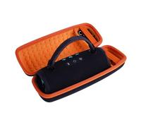 XBERSTAR Speaker Case for JBL Charge 6 Bluetooth Speaker Carrying Case Travel Storage Bag (Black Orange)