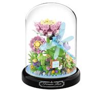 Xbessc Dragonfly Bouquet Mini Building Block Set, 568 Pieces, Flowers, Insects, Building Blocks, Artificial Bouquet, Insect Plants Set with Protective Cover for Home Decoration, Ideas, Gift