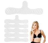 Xbessc Pack of 6 Underbust Sweat Protection Reusable Bra Inserts Sweating Cotton Bra Inserts Under Washable Breast Sweat Absorber Pads Breathable for Women Sports Nursing White