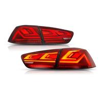 XBFHTUYJF Pair Of Car Tail Light Assembly For Mitsubishi For Lancer 2008-2018 LED Brake Signal Led Tuning Parts rear tail light for sedan(2008-2018 red mirror)