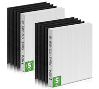 XBGG 2 Pack C545 HEPA Replacement Filter S Compatible with Winix C545 Air Purifier, Replaces Part 1712-0096-00 and 2522-0058-00, 2 HEPA Filter + 8 Pre-Filters