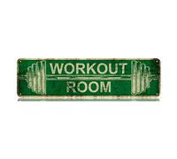 XBGJMY Workout Room Gym Bodybuilding Metal Tin Sign Funny Vintage Slim Street Tin Signs 16 x 4 Inch Wall Art Decor Iron Poster for Home Farmhouse Bar Cafe Garage Man Cave Indoor Outdoor Gifts