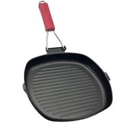 XBGLFZS 20cm / 24cm / 28cm Foldable Nonstick Grilling Pan, Diameter 28cm | Large Nonstick Grilling Pans, Refined Iron Texture, Foldable Pans, Efficient Cooking of Steak and Bacons