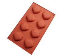 XBHGSY Silicone Cake Tins for Baking Silicone 8 Piece Shell Cake Mold Senbei Biscuit Mold Cake Mold DIY Baking Mold