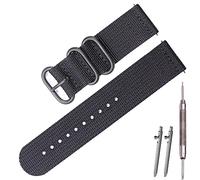 XBHSW 24mm nylon strap Suitable for Suunto 7/9 Spartan Sport Wrist HR Quick Release Canvas Traverse D5 Retro Wristband Baro Bracelet(Black)