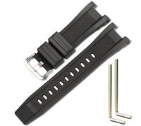XBHSW Resin Replacement Band Compatible with Casio GST-B100 GST-S300 GST-S110 GST-S100 Men's Waterproof Rubber Strap Bracelet Watch Accessories(black-S)