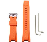 XBHSW Resin Replacement Band Compatible with Casio GST-B100 GST-S300 GST-S110 GST-S100 Men's Waterproof Rubber Strap Bracelet Watch Accessories(Orange-S)