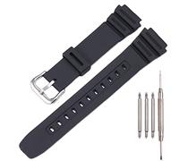 XBHSW Resin Strap Compatible with Casio AE-1300 AE-1200 F-108 W-216H AE-1000w SGW-300H AQ-S800W W-800H Men's Watch Band Sport Waterproof Silicone Replacement Bracelet