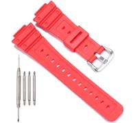 XBHSW Resin Strap Compatible with Casio DW-5600 GW-M5610 GW-6900 DW-6900 G-6900 Mens Replacement Watch Band Sports Waterproof Bracelet (Red), 19mm