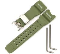 XBHSW Resin Strap Compatible with Casio GWG-1000 mudmaster Men's Watch Replacement Band Waterproof Rubber Bracelet -Armygreen