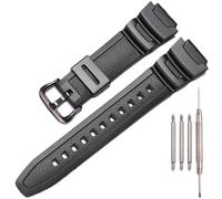 XBHSW Resin watch strap Compatible with Casio W218H W-219H AE1200WH AE-1300WH F108WH SGW-300H W-800H Men's Waterproof Rubber Band Replacement Bracelet