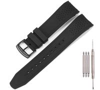 XBHSW Rubber Watch Band Compatible With Citizen Eco-Drive Weekender AW1158-05L AW1150-07E Promaster Aqualand Black Silicone Strap 23mm Bracelet (Black band Black buckle, Millimeters, 23)