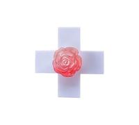 xbiez 1/2PCS Punk Hair Clip for Various Age Crossed Rose Flower Hairpin Anime Barrettes Hair Decors Theme Party Props Side Pin