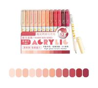 xbiez 12Pack Glowing In Dark Acrylic Paint Markers Pen NonSkip Inks Flowing For And Decorations Non Stop Paint Markers