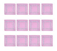xbiez 12PCS Western Printing Bandannas for Street Dance Vintage Flower Headscarf Adult Unisex Bandana Hiphop Head