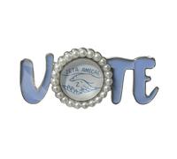 xbiez 1920s Sorority Ladies' Brooch Social Event Pin Badges Gifts Charity Public Women's Brooch Pin Pearls Studded