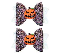 xbiez 1pair Children Halloween Hair Pin Decorative Festival Hairpin Luxurious Party Hairclip for Kids and Adults