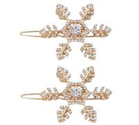 xbiez 1pair Fashionable Alloys Snowflake Hair Pin Stage Performances Hairclip for Romantics Occasion