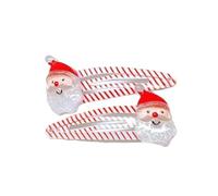 xbiez 1Pair Lovely Christmas Hair Clip For Women And Girls Nonslip Designs Hair Barrettes For Christmas Festival Celebrations