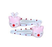 xbiez 1Pair Lovely Christmas Hair Clip For Women And Girls Nonslip Designs Hair Barrettes For Christmas Festival Celebrations