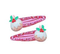 xbiez 1Pair Lovely Christmas Hair Clip For Women And Girls Nonslip Designs Hair Barrettes For Christmas Festival Celebrations
