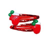 xbiez 1Pair Lovely Christmas Hair Clip For Women And Girls Nonslip Designs Hair Barrettes For Christmas Festival Celebrations