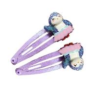 xbiez 1pair Lovely Pattern Barrettes Girls Birthday Hairpin Trendy Comfortable Hairpins for Children's Birthday Party