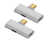 xbiez 2 In 1 USB C Adapter 90 Degree Male To Double Female 3.2 Extension 100W Type Device USB C Adapter