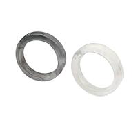xbiez 2 Pieces Minimalist Stacking Band-Ring Colorful Resin Rings Set Acrylic Thin Band-Ring Aesthetic Ring Valentine Day Gift