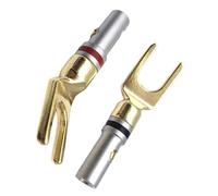 xbiez 2PCS Gold Plated 4mm Banana Plug Loudspeaker Connector Loudspeaker Plug Enhances Sound Stability