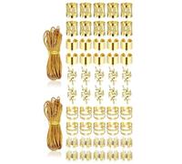 xbiez 52pack Imitation Wood Beads Hair Cuffs Hair Pendants Wrapped Braid Accessories for Stylish Men Women Kids