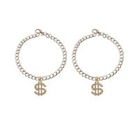 xbiez Adjusting Cats Jewelry Small Dogs Cats Collar Necklace With Rhinestones Dollar Pendant Wedding Party Cats Girl Collar 2PCS
