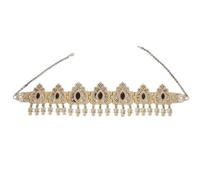 xbiez Arab Middle Eastern Head Chain Decorative Crystal HeadChain Elegant Headchain Algeria Wedding Ceremony Charm