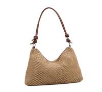 xbiez Casual Beach Bag Straw Underarm Purse Fashion Shoulder Crossbody Bags With Adjustable Strap For Beach Picnics Vacation Storage Bag