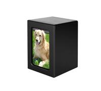 xbiez Cat Urn Pet Memorial Urns for Cats Ashes Solid Wood Cat Memorial Pet Ashes Pet Memorial Box with Photo Frame for Indoor