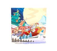 xbiez Christmas Greeting Card Santa Deer Blessing Greeting Cards for Celebrations New Year Postcards Card Birthday Party