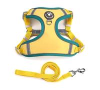 xbiez Dog Breathable- Vest Collar Soft Chest Reflective Strap for Small Large Pets Soft Rope with Traction-Hook