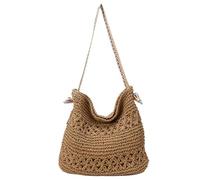 xbiez Ergonomic Straw Beach Bag For Women Travel Vacation Bags Shoulder Handbag For Travel Or Daily Use Spacious Design Handmade Fashion Bag
