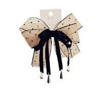 xbiez Fashion Ribbon Bows Hair Accessories with Pearls Hair Clip Hair Decoration Hairpieces for Parties and Prom Occasion