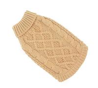 xbiez Fashion Warm Cable Knit Coat Dog Pullover Clothes Warm Turtleneck Sweater for Small to Large Dog Everyday Wear